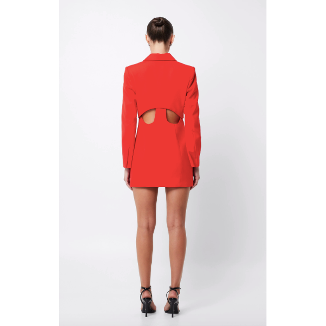 Zara red 2025 blazer dress