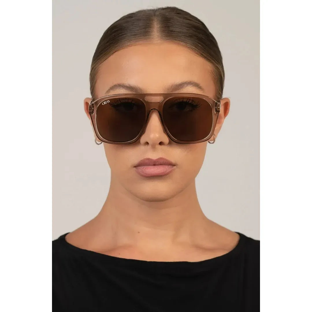Reina Transparent Olive Sunglasses