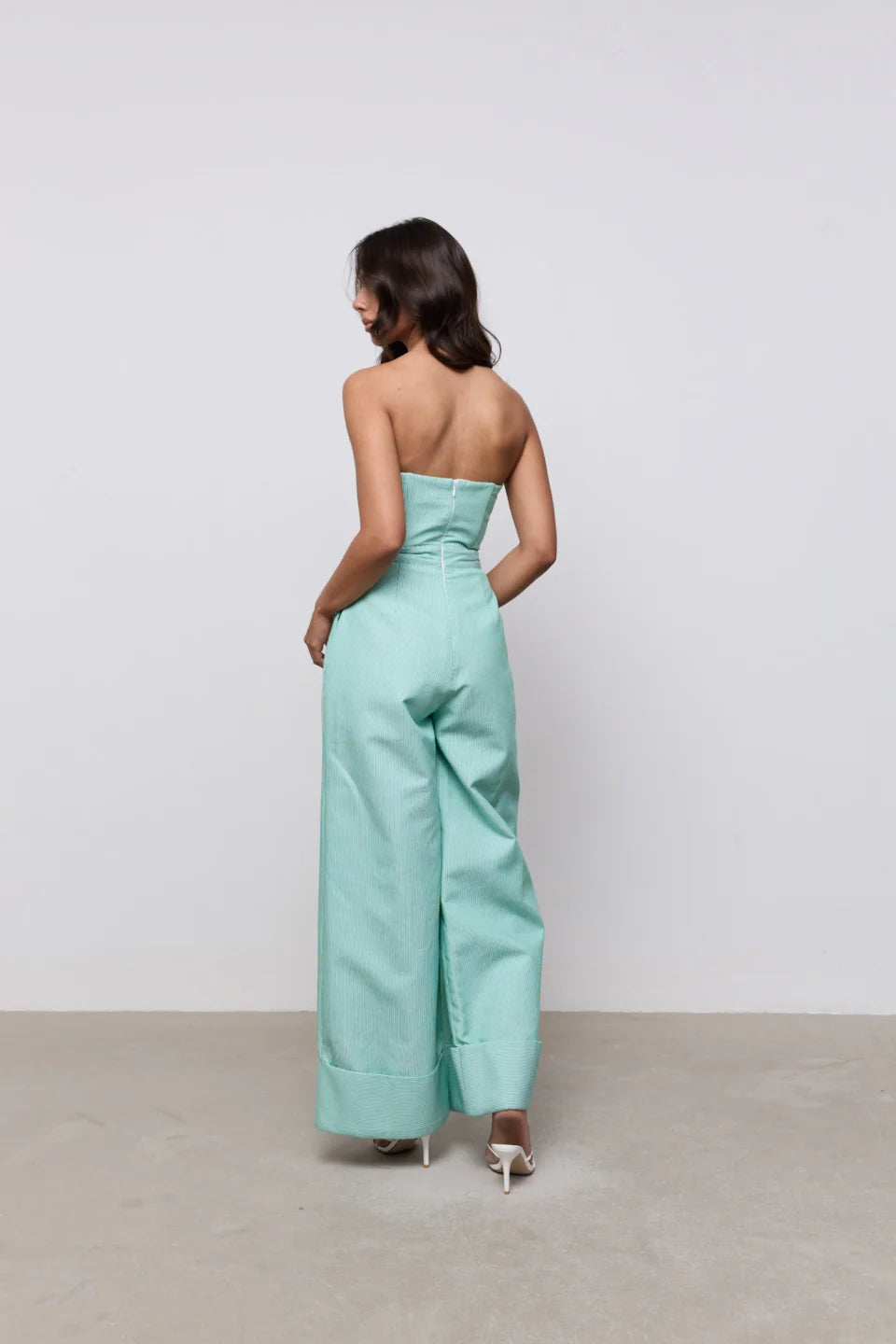 COTTON PINSTRIPE JUMPSUIT