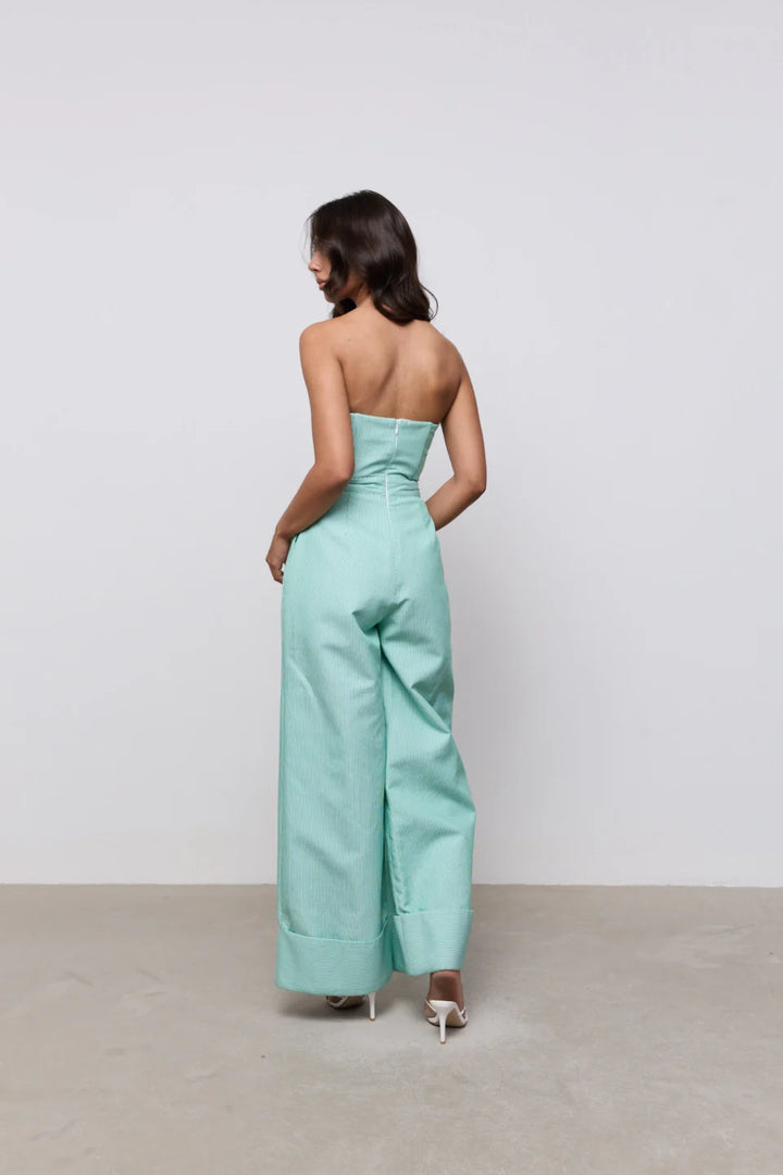 COTTON PINSTRIPE JUMPSUIT
