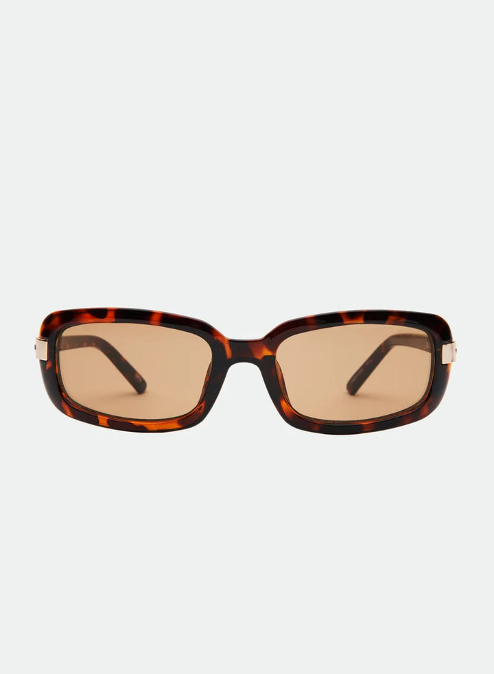 Delilah Tortoiseshell Sunglasses in brown, view 3