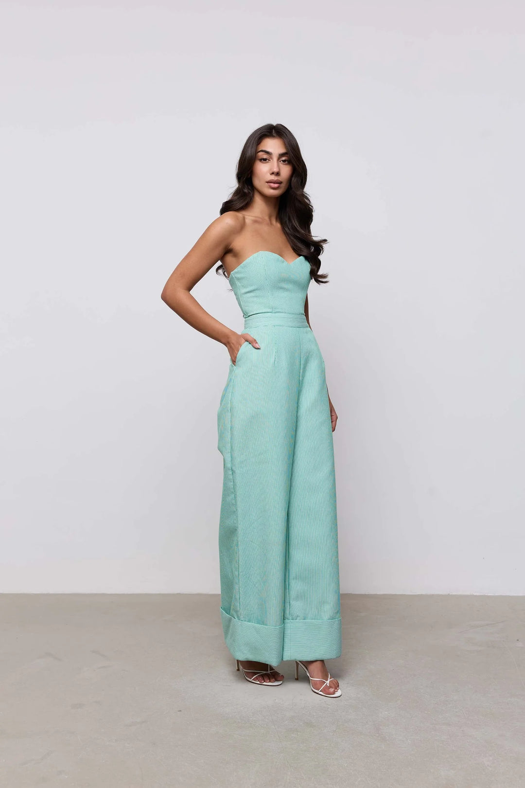 COTTON PINSTRIPE JUMPSUIT