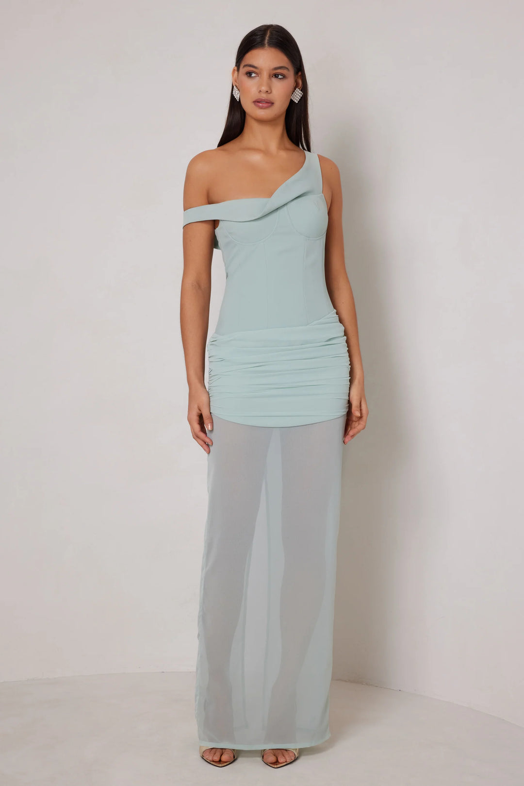 Gizelle spearmint maxi dress