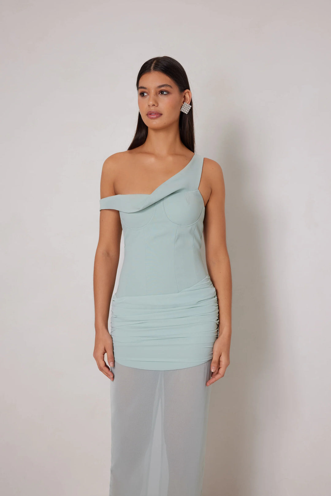 Gizelle spearmint maxi dress, view 3