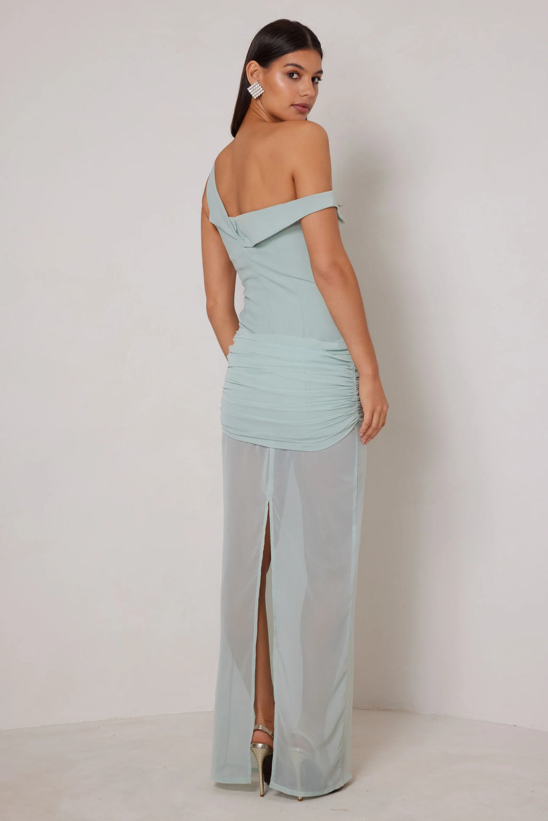 Gizelle spearmint maxi dress, view 2