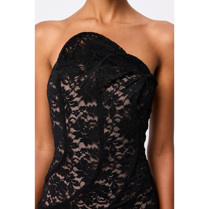 Lucia black maxi dress, view 3