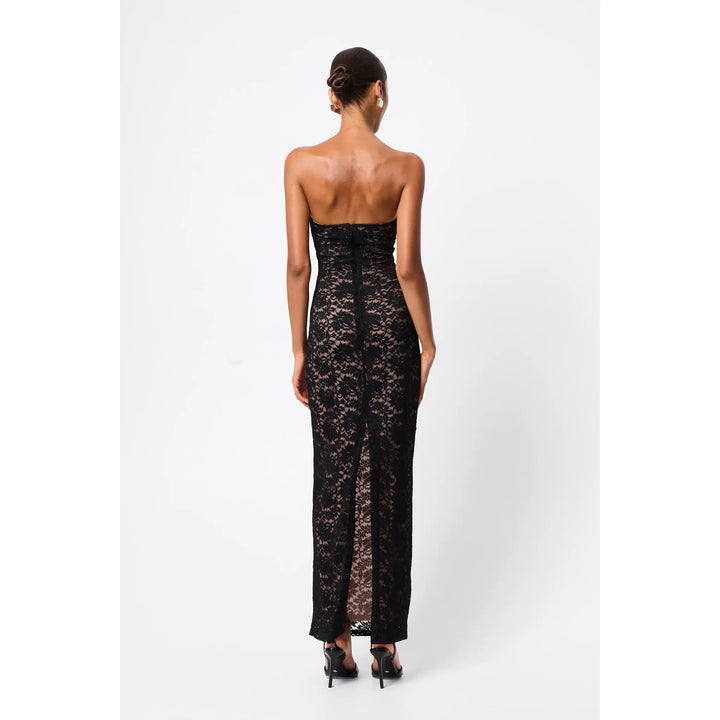 Lucia black maxi dress, view 4