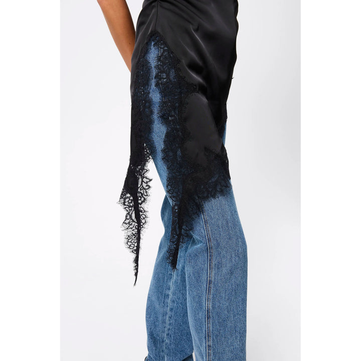 Eclispe black lace high neck top, view 3