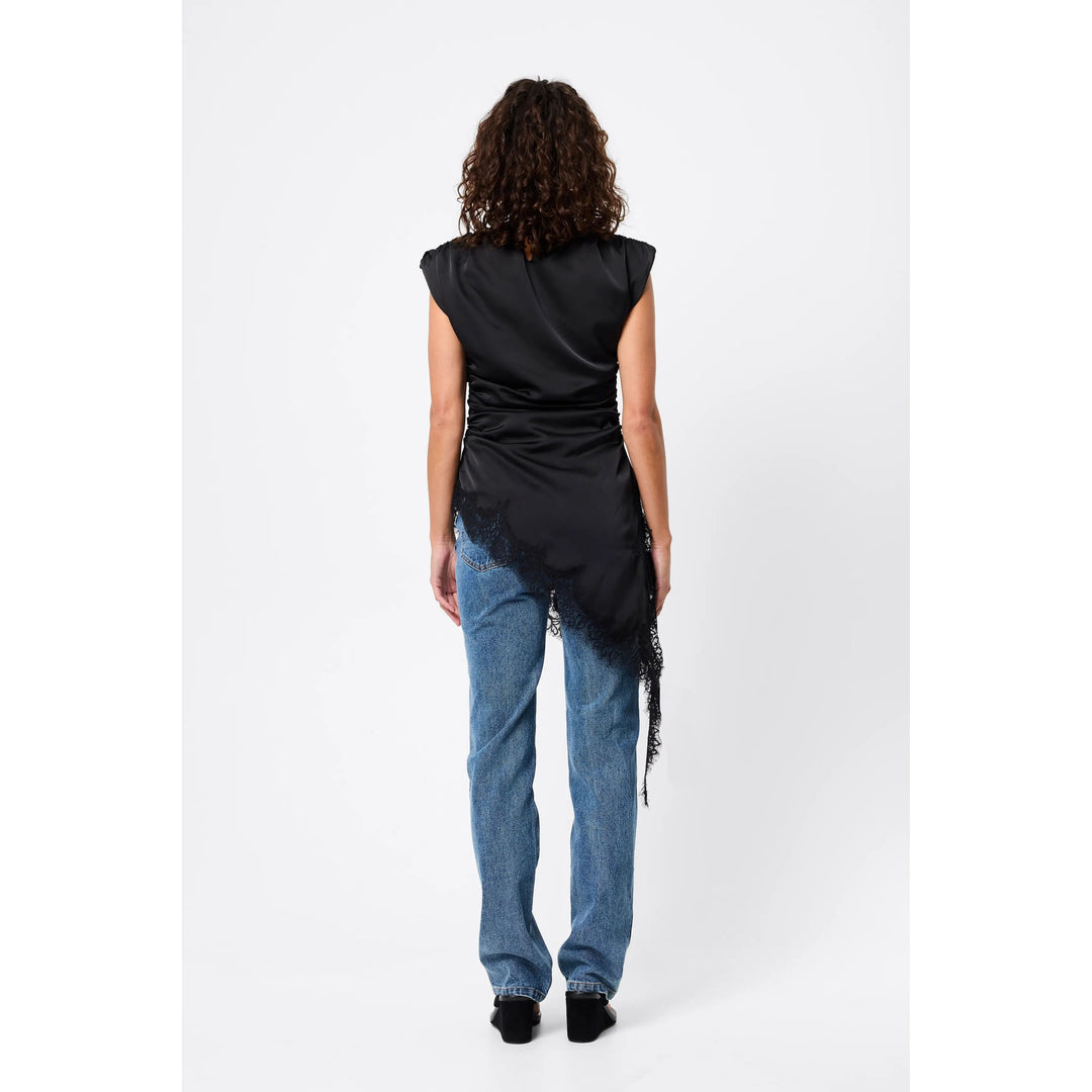 Eclispe black lace high neck top, view 4