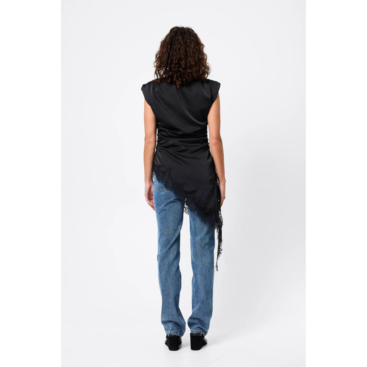 Eclispe black lace high neck top, view 4