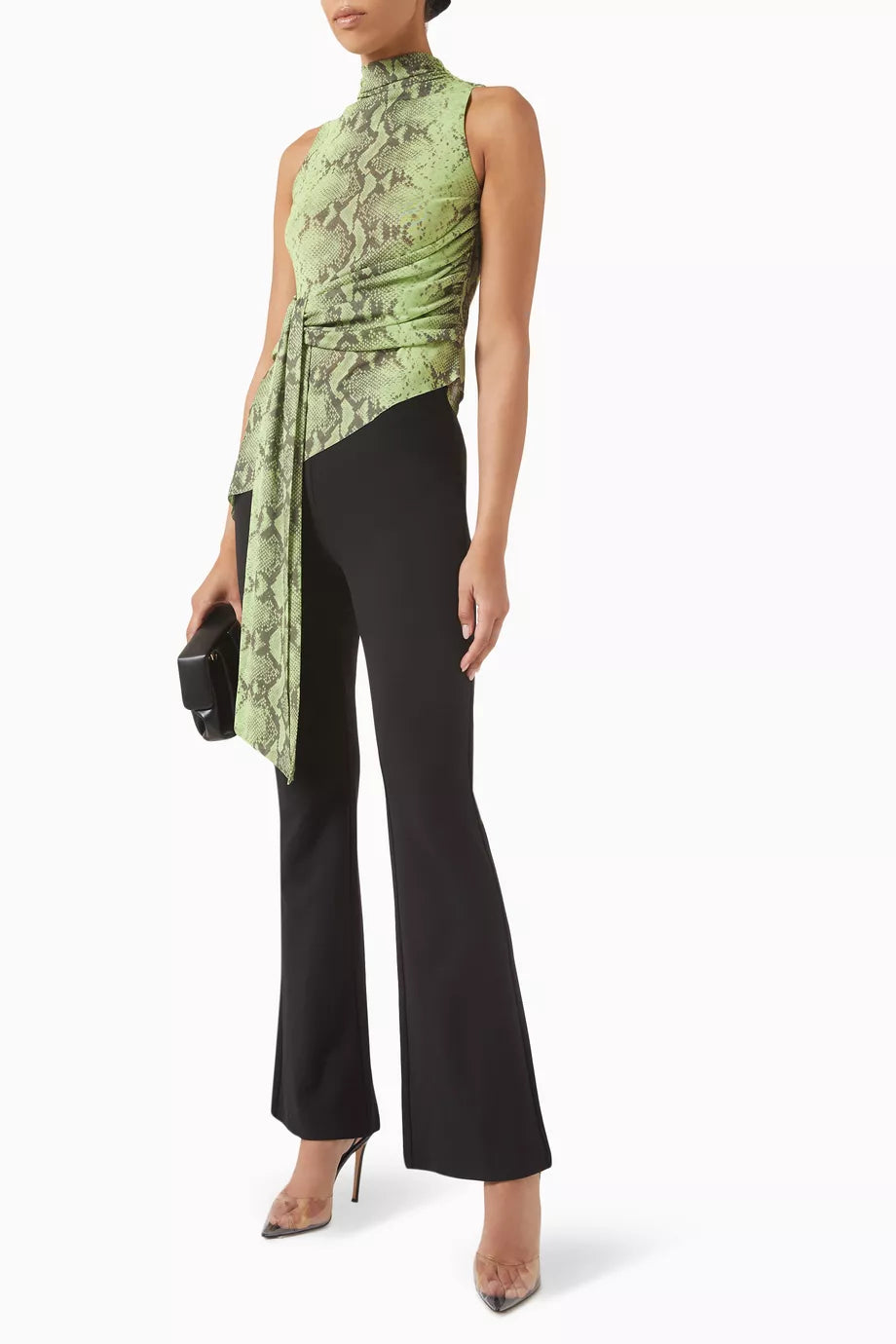 Nirvana mesh high neck top