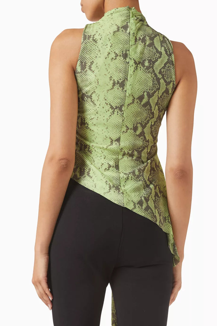 Nirvana mesh high neck top, view 2