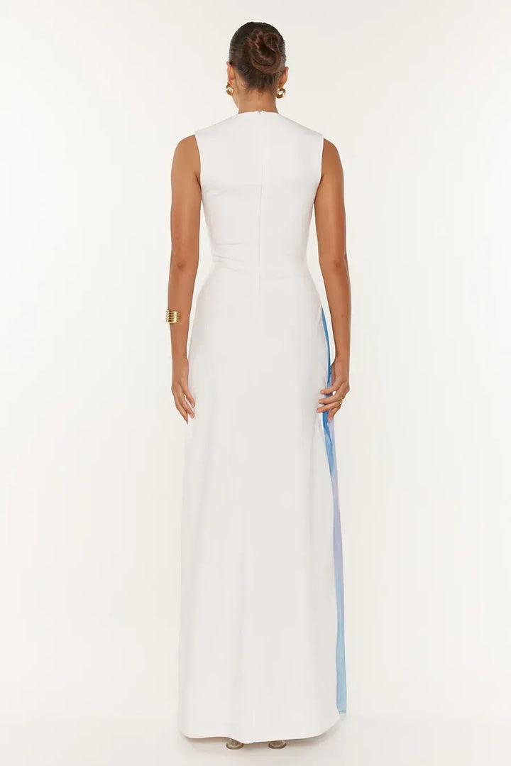 Roma chiffon high neck maxi dress, view 2