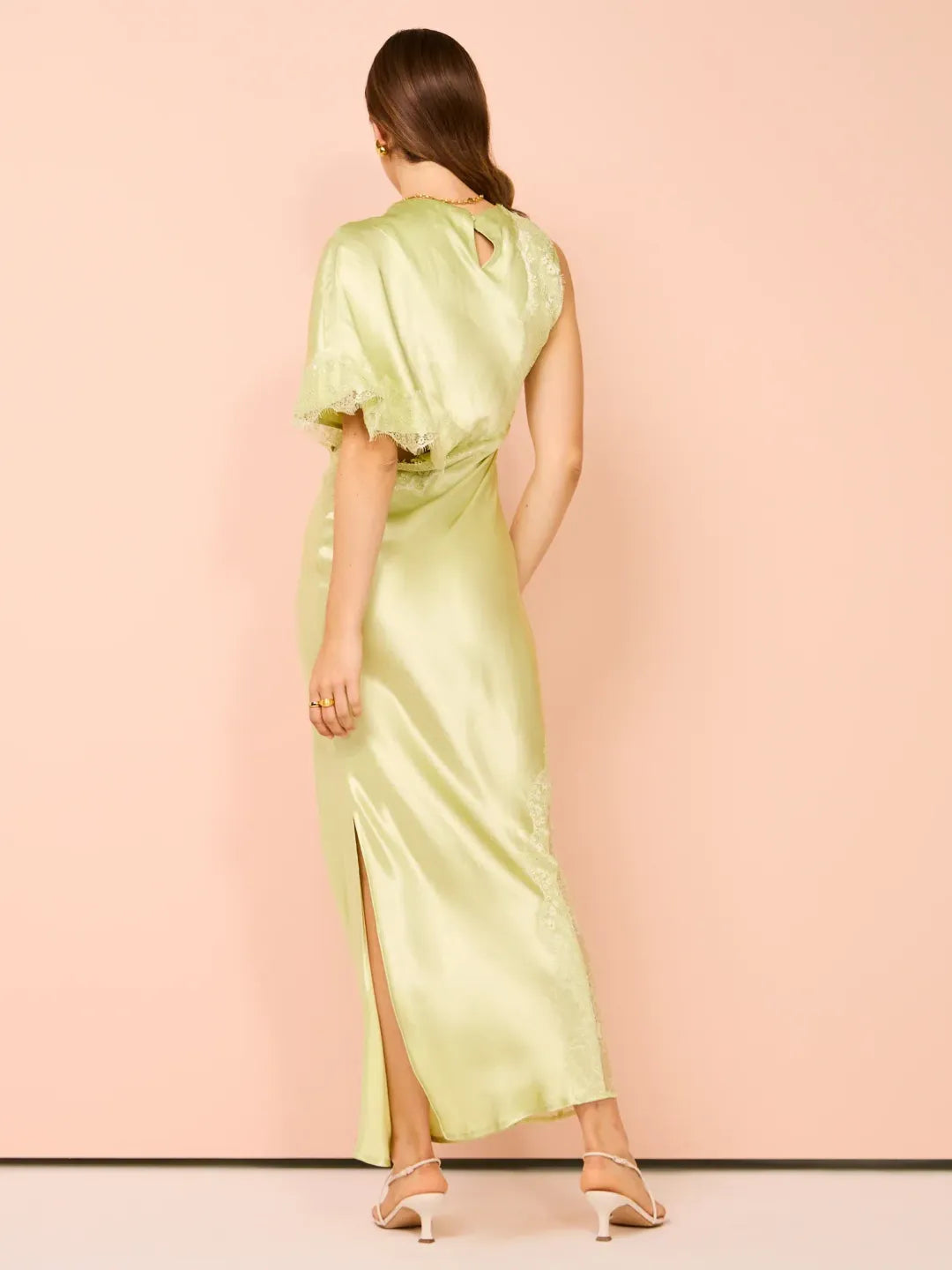Nicky green lace one shoulder maxi dress, view 2