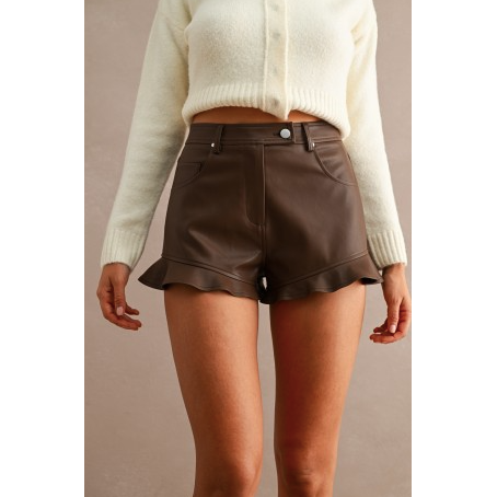 FAUX LEATHER SHORTS/ ONLINE EXCLUSIVE