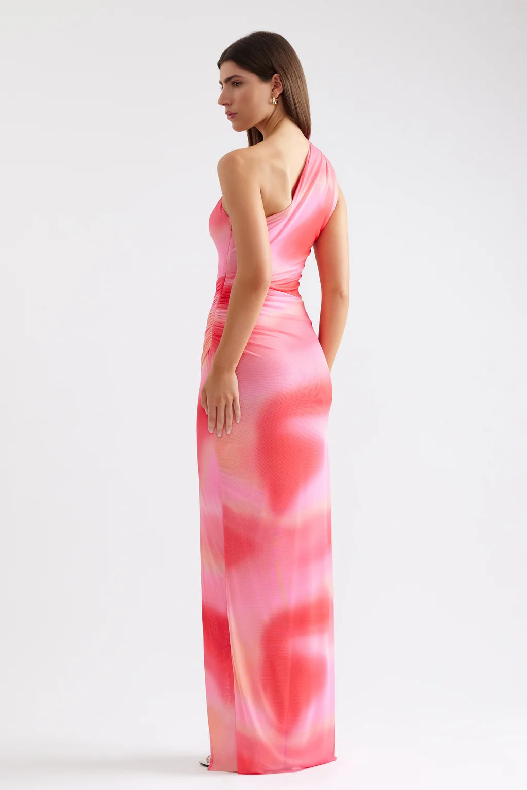 Viola mesh one shoulder dress, view 2