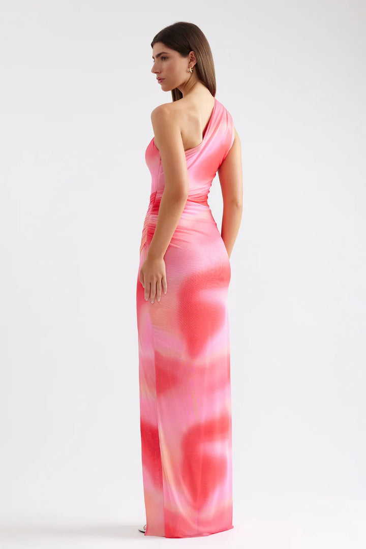 Viola mesh one shoulder dress, view 2