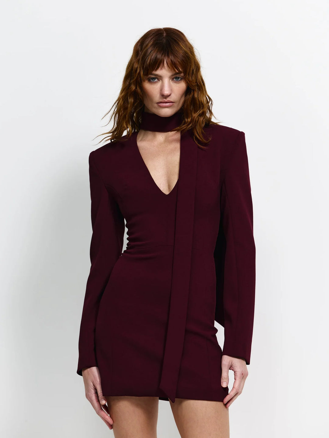 Bennet plunge mini dress, view 2