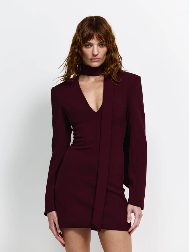 Bennet plunge mini dress, view 2