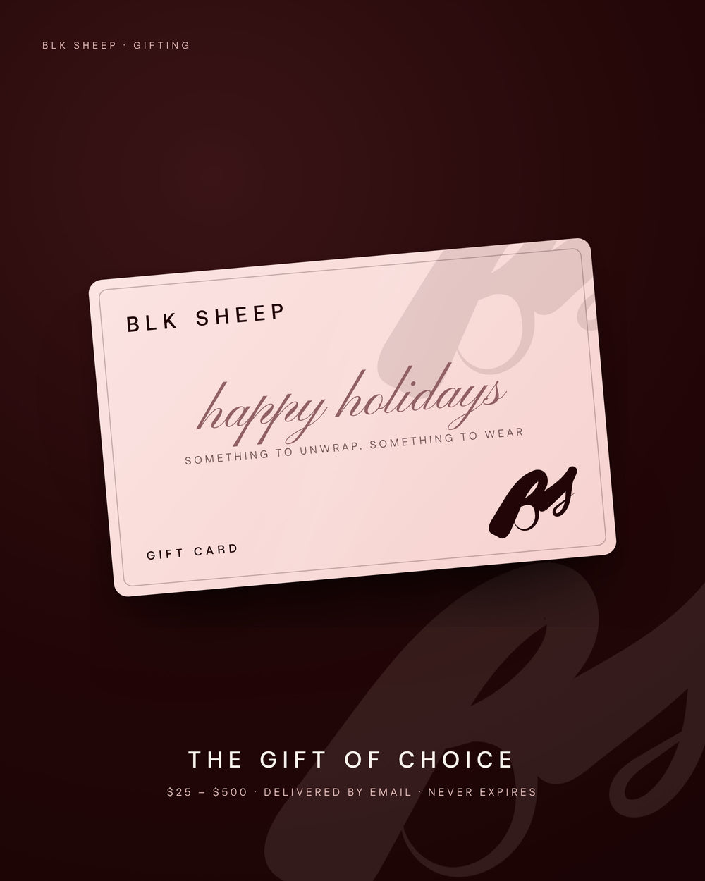 BLK SHEEP Gift Card – Holidays