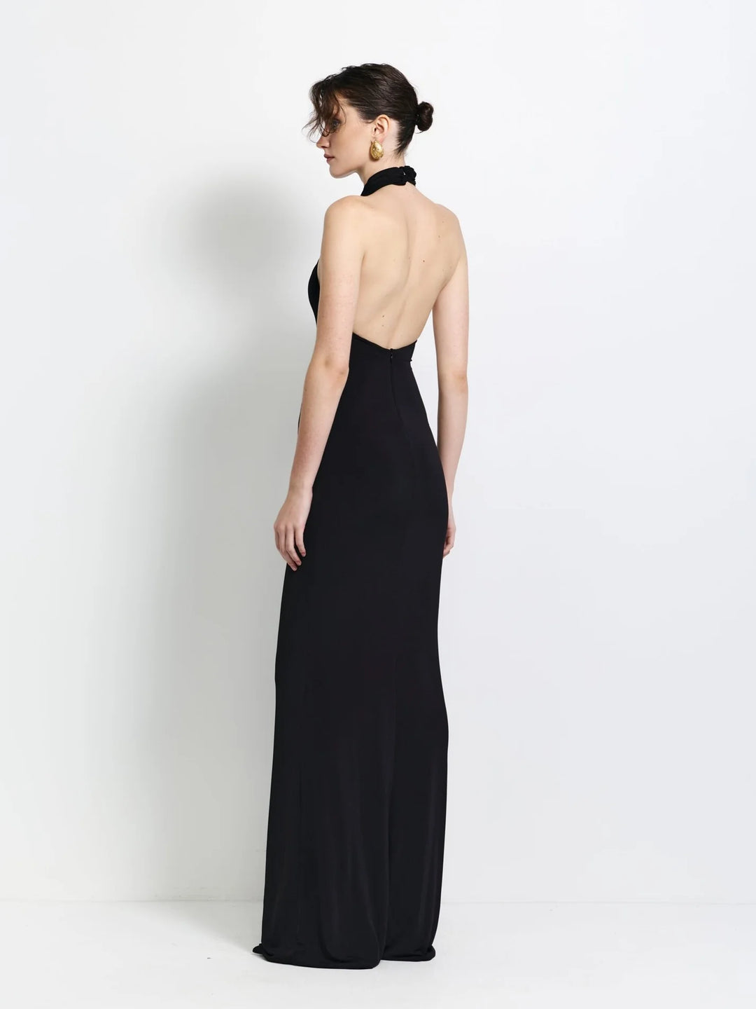 Idella black cut-out gown, view 2