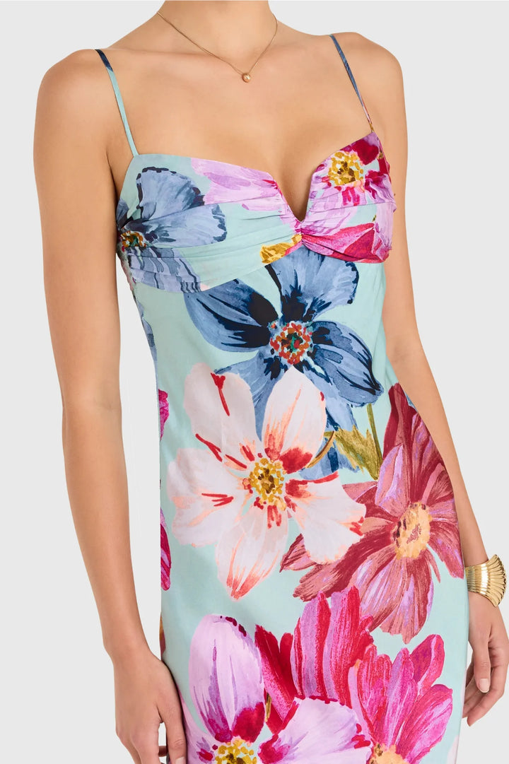 Ira sweetheart floral maxi dress, view 4